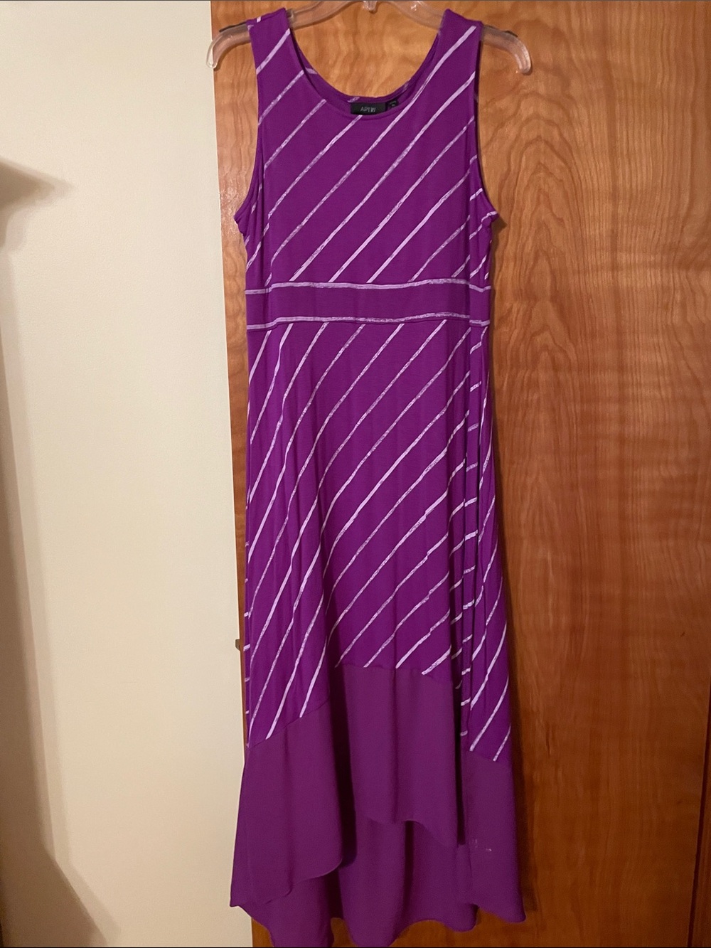 Apt. 9 Purple Striped High-Low Dress